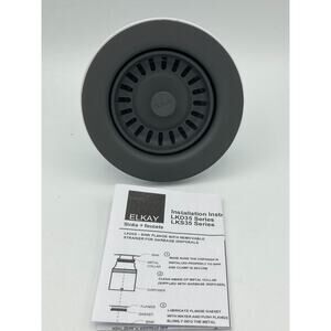 Elkay LKQS35GY Polymer Drain Fitting for 3-1/2 in. Sink Drain Opening Dusk Gray